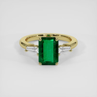 2.65 Ct. Emerald Ring, 18K Yellow Gold 1