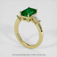 2.65 Ct. Emerald Ring, 18K Yellow Gold 2