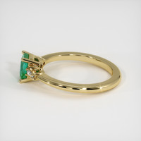 0.68 Ct. Emerald Ring, 18K Yellow Gold 4