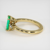 1.33 Ct. Emerald Ring, 18K Yellow Gold 4