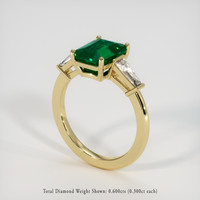 2.10 Ct. Emerald Ring, 18K Yellow Gold 2