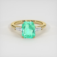 2.18 Ct. Emerald Ring, 18K Yellow Gold 1
