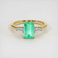 1.73 Ct. Emerald Ring, 18K Yellow Gold 1