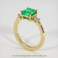 1.91 Ct. Emerald Ring, 18K Yellow Gold 2