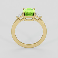 2.18 Ct. Green Peridot Ring, 18K Yellow Gold 3