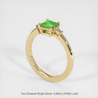 0.70 Ct. Gemstone Ring, 18K Yellow Gold 2