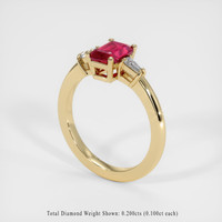 1.32 Ct. Ruby Ring, 18K Yellow Gold 2