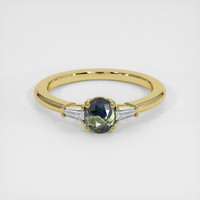 0.65 Ct. Sapphire Ring, 18K Yellow Gold 1