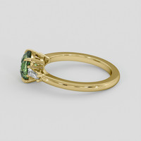 1.56 Ct. Yellowish Green Sapphire Ring, 18K Yellow Gold 4