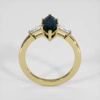 3.60 Ct. Greenish Blue Sapphire Ring, 18K Yellow Gold 3