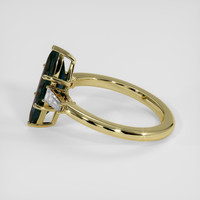 3.60 Ct. Greenish Blue Sapphire Ring, 18K Yellow Gold 4