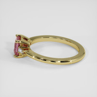 1.04 Ct. Purplish Pink Sapphire Ring, 18K Yellow Gold 4