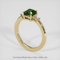 2.01 Ct. Yellowish Green Sapphire Ring, 18K Yellow Gold 2