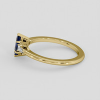 0.79 Ct. Blue Sapphire Ring, 18K Yellow Gold 4