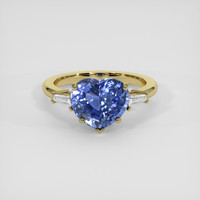 3.98 Ct. Blue Sapphire Ring, 18K Yellow Gold 1