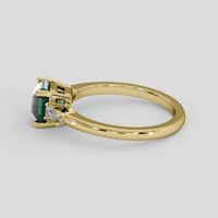 1.61 Ct. Bluish Green Sapphire Ring, 18K Yellow Gold 4