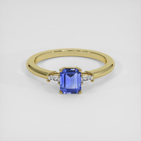 1.20 Ct. Blue Sapphire Ring, 18K Yellow Gold 1