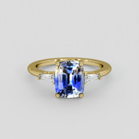 2.18 Ct. Bi Color Sapphire Ring, 18K Yellow Gold 1