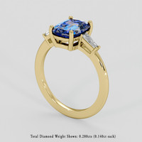 2.18 Ct. Bi Color Sapphire Ring, 18K Yellow Gold 2
