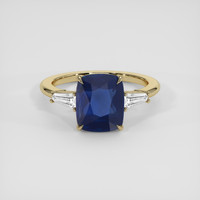 3.05 Ct. Blue Sapphire Ring, 18K Yellow Gold 1