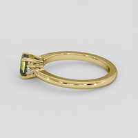 0.82 Ct. Greenish Yellow Sapphire Ring, 18K Yellow Gold 4