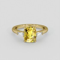 3.03 Ct. Yellow Sapphire Ring, 18K Yellow Gold 1