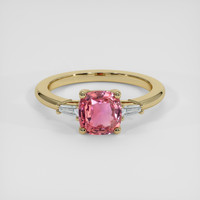 1.61 Ct. Padparadscha Sapphire Ring, 18K Yellow Gold 1