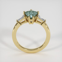 1.81 Ct. Greenish Blue Sapphire Ring, 18K Yellow Gold 3
