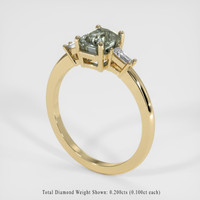 2.14 Ct. Bi Color Sapphire Ring, 18K Yellow Gold 2
