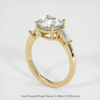 4.07 Ct. White Sapphire Ring, 18K Yellow Gold 2