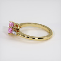 1.67 Ct. Pink Sapphire Ring, 18K Yellow Gold 4