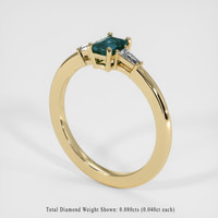 0.60 Ct. Sapphire Ring, 18K Yellow Gold 2
