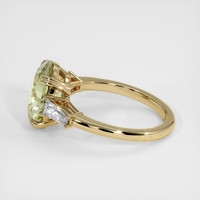 4.74 Ct. Greenish Yellow Sapphire Ring, 18K Yellow Gold 4