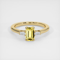 1.08 Ct. Yellow Sapphire Ring, 18K Yellow Gold 1