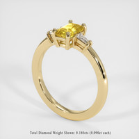 1.08 Ct. Yellow Sapphire Ring, 18K Yellow Gold 2