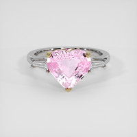 1.96 Ct. Pink Sapphire Ring, 14K Yellow & White 1