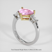 1.96 Ct. Pink Sapphire Ring, 14K Yellow & White 2