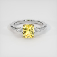 1.53 Ct. Yellow Sapphire Ring, 14K Yellow & White 1