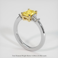 1.53 Ct. Yellow Sapphire Ring, 14K Yellow & White 2