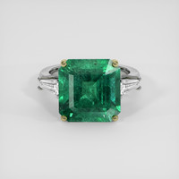 5.71 Ct. Emerald Ring, 18K Yellow & White 1