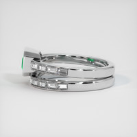 0.75 Ct. Emerald Ring, Platinum 950 4