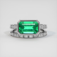 2.61 Ct. Emerald Ring, Platinum 950 1