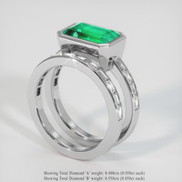 2.61 Ct. Emerald Ring, Platinum 950 2