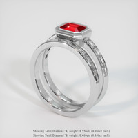 1.05 Ct. Ruby Ring, Platinum 950 2