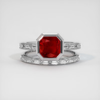 1.91 Ct. Ruby Ring, Platinum 950 1