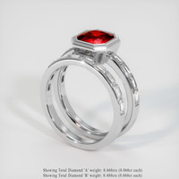 1.91 Ct. Ruby Ring, Platinum 950 2