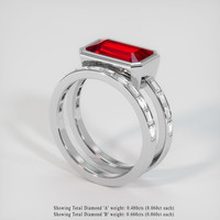 5.02 Ct. Ruby Ring, Platinum 950 2