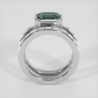 2.08 Ct. Bluish Green Sapphire Ring, Platinum 950 3