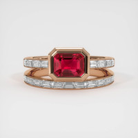 1.57 Ct. Ruby Ring, 14K Rose Gold 1