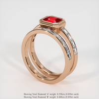 1.05 Ct. Ruby Ring, 18K Rose Gold 2